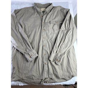 Cabelas Shirt Mens 2XL Tall Outdoor Long Sleeve Field Button Down Workwear Hunt